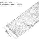 MECCANIXITY Heat Shroud Aluminized Sleeving 1 1/4" ID x 5.9FT Aluminum Metallic Fiberglass Heat Shroud for Fuel Lines Cables Electrical Wiring