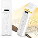 Glocusent Book Lights for Reading at Night, Rechargeable Book Light Clip on - 3 Colors & 5 Brightness, Reading Lights for Books in Bed with Sleep Aid & Timer, Travel Lock, Perfect for Bookworms, Kids (White)