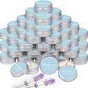 MTLEE 50 Pcs Blue Wedding Thank You Candles Gifts for Guests, Bridal Shower Baby Shower Favors, 1 oz Mini Lavender Scented Soy Wax Candles Tin Bulk for Birthday Aromatherapy Party Favors