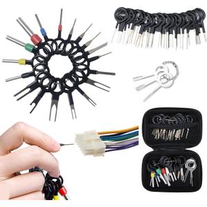 41 PCS Terminal Removal Tool Kit, Depinning Tool Pin Removal Tool, Pin Extractor Removal Tool Kit, Electrical Tools Wire Connector Pin Release Terminal Ejector Kit for Automotive, Home Appliance