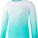 VAYAGER Boys Rash Guard Swim Shirt Long Sleeve for Kids Youth UPF+ 50 Sun Protection Rashguard Water Swimming Fishing Shirts, S 