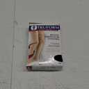 Truform 30-40 mmHg Compression Stockings for Men and Women, Thigh High Length, Dot-Top, Closed Toe, Black, X-Large(1-pair)