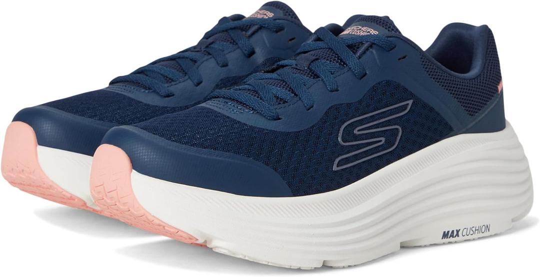 Skechers Women's Max Cushioning Endeavour Canova Sneaker (8.5, Navy/Pink)