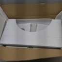 Foldable Toilet Stool, 7.5 Inches Bamboo Toilet Stool Squat for Adults, Collapsible Poop Stool for Bathroom, Potty Step Stool with Non-Slip Strip (1Pack, White)