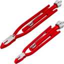 Mudder 2 Pieces Aircraft Safety Wire Twisting Pliers Tools Wire Twist Pliers 9 Inch 6 Inch for Aircraft Auto Industry(Red)