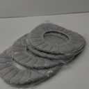 Legigo 5 Pack Thicker Bathroom Toilet Seat Cover Pads- Soft Warmer Toilet Seat Cushion Cover Stretchable Washable Fiber Cloth, Easy Installation Comfortable Toilet Lid Seat Cover(Pumpkin-Gray)