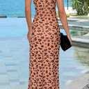 PRETTYGARDEN Womens Summer Dresses Spaghetti Strap Floral Maxi Dress Sleeveless Long Bodycon Dresses Wedding Guest Dress (XXL)