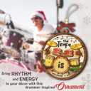 Drum Christmas Ornament 2025 - Music Ornament for Drummers, Drum Gifts for Men Women Boys Girls, Wooden Christmas Ornaments for Tree Decor - Holiday Keepsake & Xmas Gift Exchange Idea