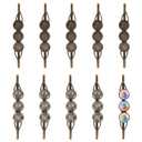 PH PandaHall Hair Clip Making Kit, 10 Sets Bobby Pins Including 10pcs Hair Blanks, 30pcs Clear Glass Cabochons for DIY Hair Clip Jewelry DIY Craft Making, Antique Bronze