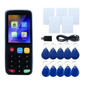 X7 RFID Reader Writer (RFID Copier Multi-Frequency Smart Card Reader ID IC Elevator Card RFID Writer for Access Control System with 13.56mhz IC Key Tags and 125khz T5577 Key Fobs/Cards)