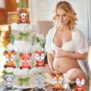 23 Pcs Diaper Cake Kit Woodland Creature Animals Party Diaper Cake Decor Mini Stuffed Forest Animals Jungle Animal Baby Shower Diaper Cake for Birthday Party Supplies Table Centerpiece Decoration