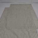 jinchan Linen Kitchen Curtains 36 Inch Length Striped Tier Curtains Ticking Stripe Small Drapes for Living Room Bathroom Cafe Small Window Farmhouse Rustic Pinstripe Rod Pocket 2 Panels Sage Green