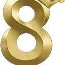 3.15 Inch Gold 8 Birthday Candles for 8th Birthday Cake Toppers Wedding Anniversary Bday Decorations (Gold, No. 8)