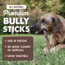 Mighty Paw Naturals Bully Sticks, Grass-Fed Beef Chews, 12", 10 Pack (EXP 04/28/28)