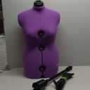 Dress Forms for Sewing, Purple Female Mannequin Adjustable Size 12-18, Pin able Model Body with 13 Dials & 360 Degree Hem Guide, Up to 75" Height Adjustable for Clothing Display