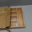 Silverware Organizer Kitchen Drawer Organizer Utensil Organizer Bamboo Silverware Holder Cutlery Organizer in Drawer Flatware Organizer Tray(5 slots, Natural