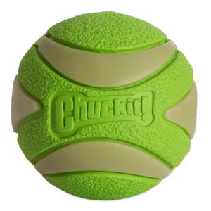 Chuckit! Max Glow Ultra Squeaker Ball, Medium (2.5 Inch Diameter), 1 Pack, for Breeds 20-60 lbs