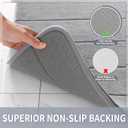 Yimobra Memory Foam Bath Mat, Super Soft Absorbent Bathroom Rug Non Slip 31.5x20 Inch, Quick Dry, Machine Washable Floor Carpet for Tub Shower, Home Decor Accessories, Gray