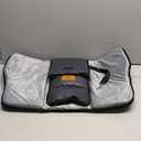 Multipurpose Console Dog Car Seat for Small Dogs & Cats Portable Pet Carrier with Safety Tether & Storage Pockets (Black, Middle)