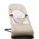BabyBjorn Bouncer Balance Soft, Cotton/Jersey, Beige/Gray 2-in-1 Adjustable Baby Bouncer Seat and Toddler Chair, Newborn to Toddler (8-29 lbs.), 4 Positions, Lightweight & Portable