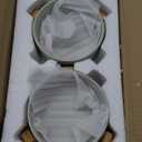 Dog Food Bowl, 13.5 oz Ceramic Food and Water Bowls for Dogs, Pet Dishes Set with Wood Stand, for Small Size Dog and Cat, No Spill Feeding Station with Weighted Base, Grey (1.7 CUPS)