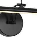 Picture Light Dimmable Hard Wired 23.62 Inch Adjustable Swing Arm Black Wall Lights for Pictures Led Display Light for Artwork 14W Warm White