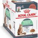 Royal Canin Digestive Care Chunks in Gravy Adult Wet Cat Food, Pouches 3 Oz(Pack of 12), Chicken flavor