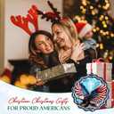10 x FLAGWIX Christmas Bald Eagle Gifts for Men Women - American Eagle Suncatcher Ornaments 2025 for Tree Decorations - Christmas Ornaments for Home Decor, Eagles Gifts for Mom Dad, Friend Gift Ideas