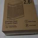 Small Bathroom Trash Can with Lid Soft Close-10L/2.6 Gal Stainless Steel Dog Poop Garbage Can-Metal Recycling Bins with Pedal for Bedroom Office Yard-Black (2.6 Gallons)