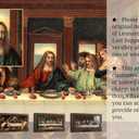 The Last Supper by Leonardo Da Vinci - Christian Wall Decor Religious Wall Art with Inner Wooden Frame Jesus Painting Poster Christian Art for Dining Room Church & Home Decor (10.6''H x 17.7''W)