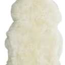 Desert Breeze Distributing Premium Single Pelt, Genuine New Zealand Sheepskin Rug, 41 inch Length, Ivory Color, Thick Soft Luxurious Natural Wool, by Minidoka Sheepskin