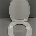 Elongated Toilet Seat, Soft-Slow Close, Oval(Oblong) Toilet Seat For Elongated Toilets, Quiet-Close Lid And Seat, Easy To Install And Clean, Never Loosen, White(18.5")