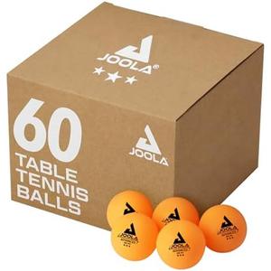 JOOLA Training 3 Star Table Tennis Balls 60 Pack - 40+mm Regulation Bulk Ping Pong Balls for Competition and Recreational Play - Fun as a Cat Toy - Indoor and Outdoor Compatible