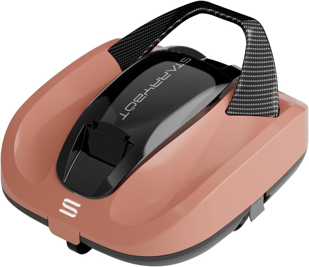 Starrybot Cordless Robotic Pool Cleaner, Portable Swimming Robotic Pool Vacuum with Self-Parking Technology for Above-Ground Pools,150Mins Runtime,Pool up to 900 Sq.Ft