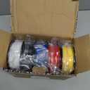 3D Printer Filament PLA 1.75mm 3-D Printing Materials 5 Colors Bundle Print Filimate 1.75 mm White Black Red Blue Yellow Filiment1.75 Accuracy 0.02mm Fillament Spool Vacuum Pack 250G X 5 Roll