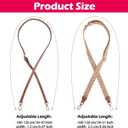 2 Pcs Strap Compatible with Longchamp Mini Bag, Adjustable Strap for Longchamp bag, include Leather, Nylon Canvas, Conversion Kit Fit for Bag