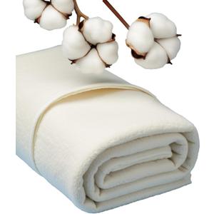 HANPATQUI 110 x 96 inch Quilt Batting Queen Size, Natural Cotton Quilting Batting for Quilts