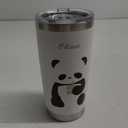 Panda Tumbler - 20oz Travel Mugs with Lid - Funny Gifts for Panda Lovers - Kids, Women, Girls - Birthday, Christmas, Back To School