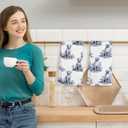 Sviojuce Chinoiserie Labrador Retriever Kitchen Towels Decorative 16x24 Set of 2, Blue and White Dog Dish Towels Cloths Dishcloths Tea Towel Gifts, Grandmillennial Bathroom Kitchen Hand Towel Decor