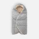 7AM Baby Car Seat Blanket - Multifunctional Car Seat Cover for Toddlers, Winter Stroller & Car Seat Swaddle Blanket, Micro-Fleece & Plush Lined Warm Carseat Cover | (Heather Grey, Large 6-18M)