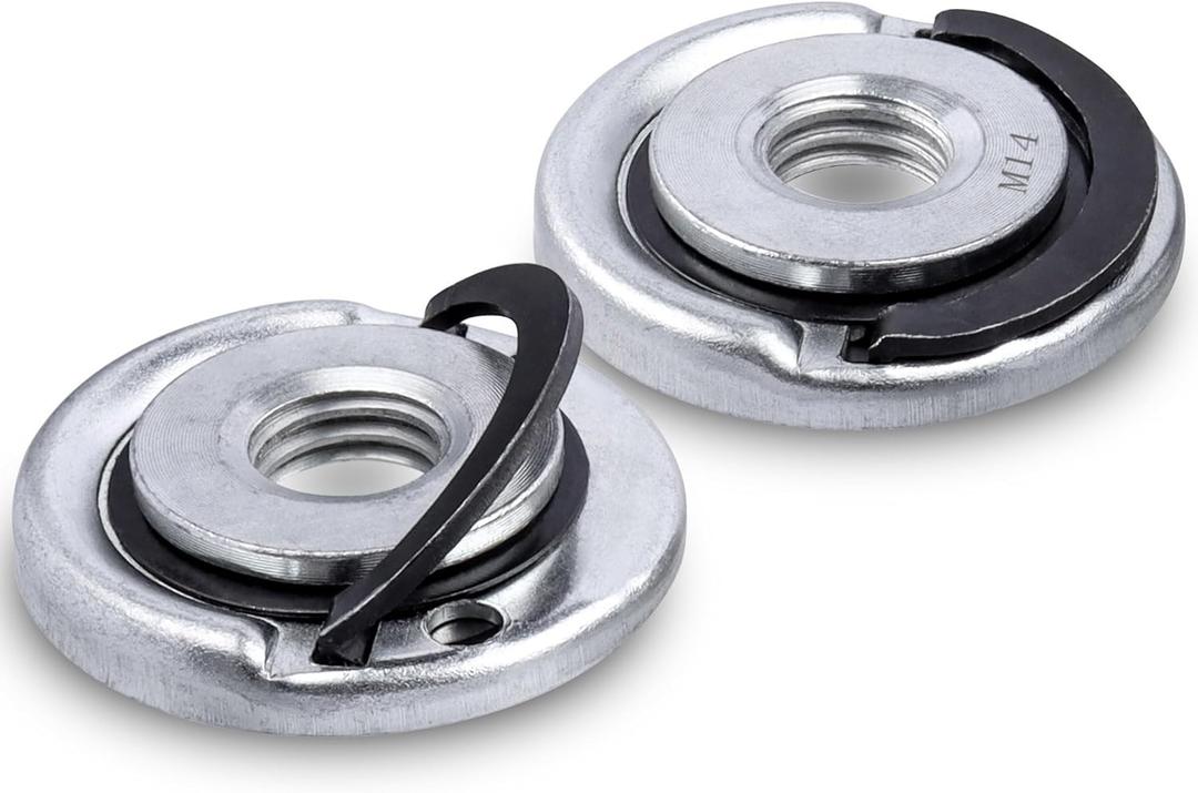 Yakamoz 2Pcs Quick Release Angle Grinder Locking Nuts M14 Flange Nut Replacement Lock Nuts for Angle Grinder with M14 Spindle