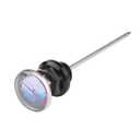 Motorcycle Oil Dipstick, Keenso Aluminum Alloy Oil Level Gauge Dip Stick Temperature with Thermometer for Motorbike (Black)