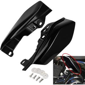 PBYMT Mid Frame Air Deflector Compatible for Harley Touring Road King Street Electra Glide 2009-2024 (Vivid Gloss Black)