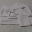 Chyhomenyc White Curtains 63 Inch Length 2 Panels, Faux Linen Textured Semi Light Filtering Soft Airy Rod Pocket Window Treatment Drapes for Living Room Bedroom, 40Wx63L Inch, Set of 2