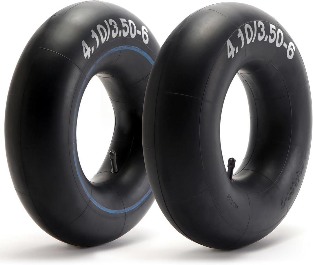 Steerling Tire Co. 4.10/ 3.50-6 Tube - 13" Inches - Explosion Proof [2-Pack] - Replacement Tire Inner Tube - Compatible with Gorilla Carts, Lawn Mowers, Wheelbarrows, Wagons & Hand Trucks