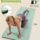 Pureegg Non Slip Yoga Mat, TPE, 72" x 24" x 0.24", Pilates