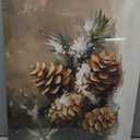 TLESKE Rustic Winter Pine Cones Pinecones Wall Art Decor, Vintage Christmas Canvas Wall Art Print for Farmhouse Bedroom Living Room, Aesthetic Winter Wall Artwork Picture, 16x24