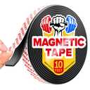Sticky Magnetic Tape (10 feet x 1/2 inch) - Stong Magnet Strip with Adhesive Backing for DIY & Crafts - Easy to Cut and Mount on Fridges, Whiteboards & More