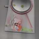 Lighted Makeup Mirror, 3000 mAh Rechargeable Double Sided Magnifying Vanity Mirror with 3 Colors, 1x/10x, 360 Rotation , Brightness Adjustable Magnification Cosmetic Light up Mirror, Women Gift (Pink)