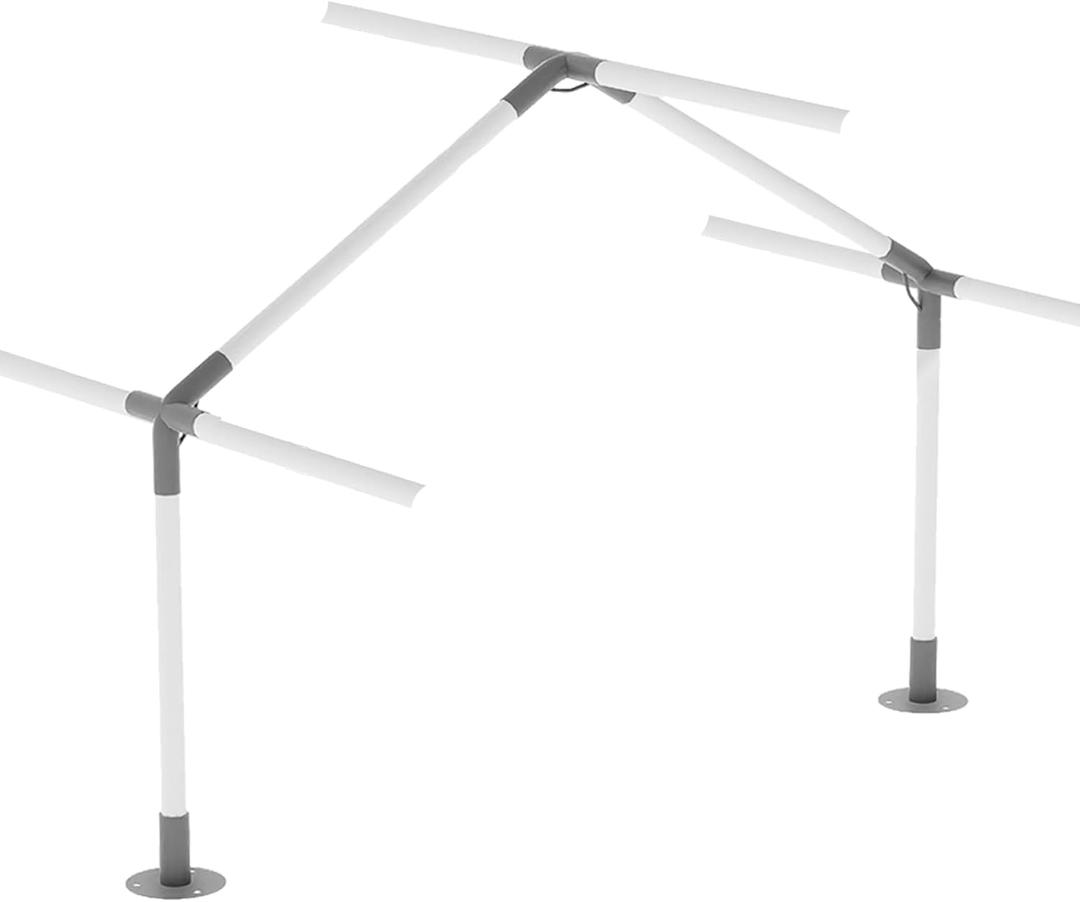 2 Leg High Peak Canopy Fitting Kit, Extension for Middle Part, Galvanized Steel Carport Connectors with 1-3/8" ID